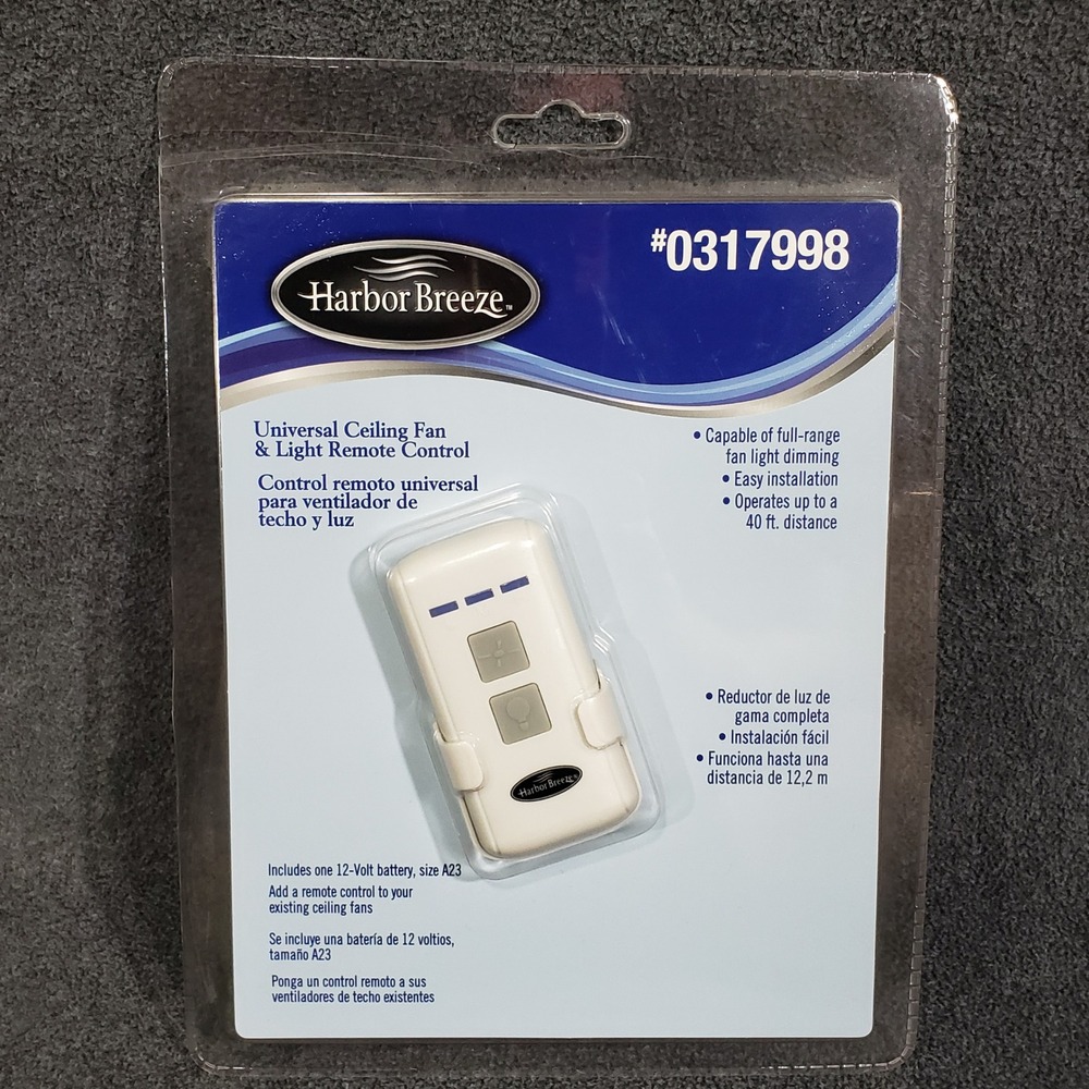 Harbor Breeze Ceiling Fan Remote Control Universal 0317998 Dimmer‎ Kit RCI-107L